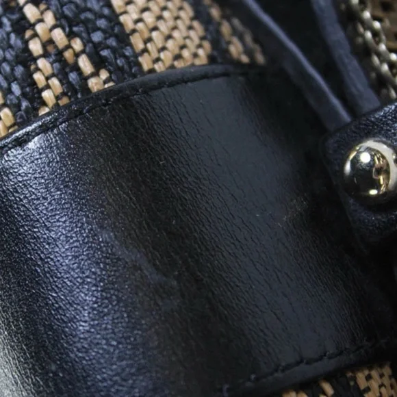 Christian Louboutin Womens One Strap Tiger Panama Sweety Charity Handbag Brown - Picture 15 of 17